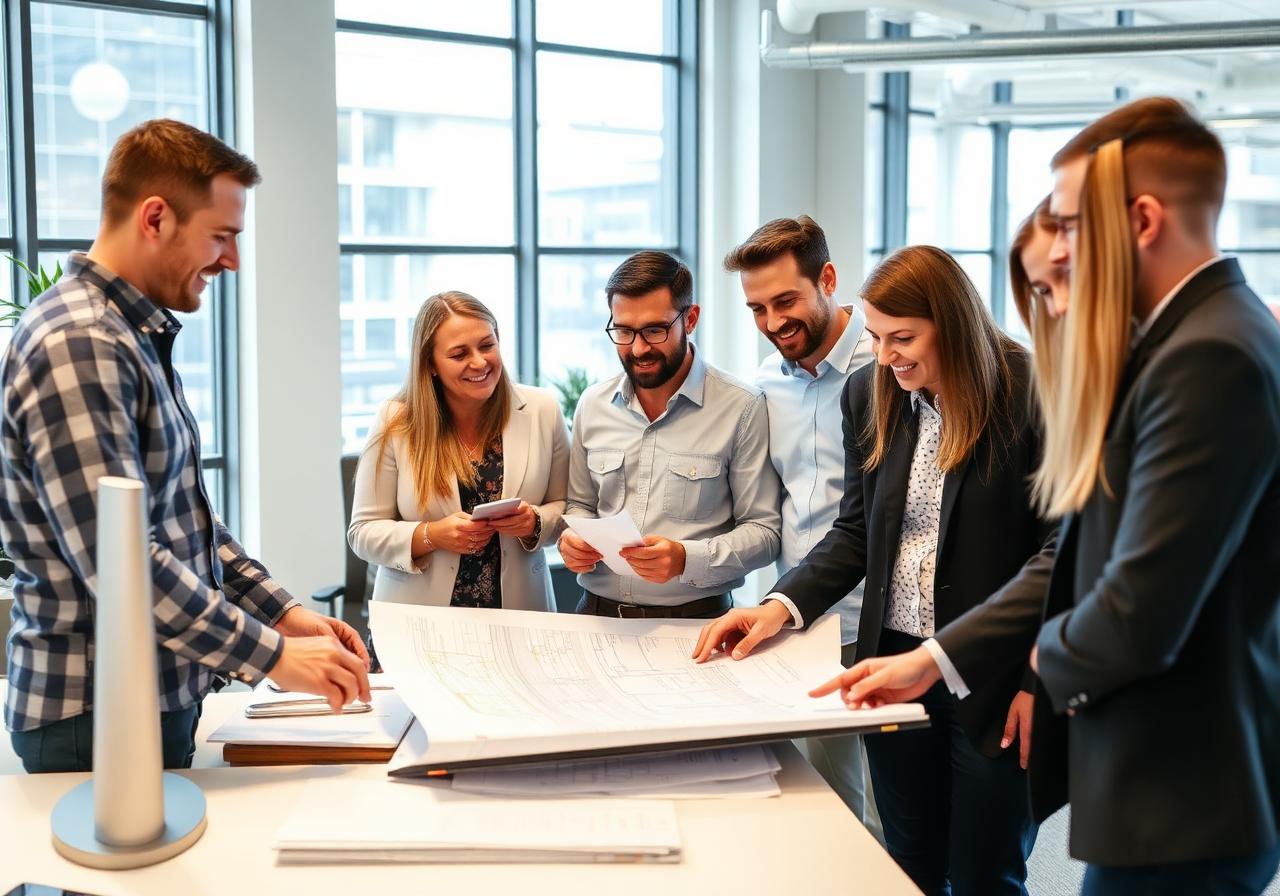 Team van technische professionals